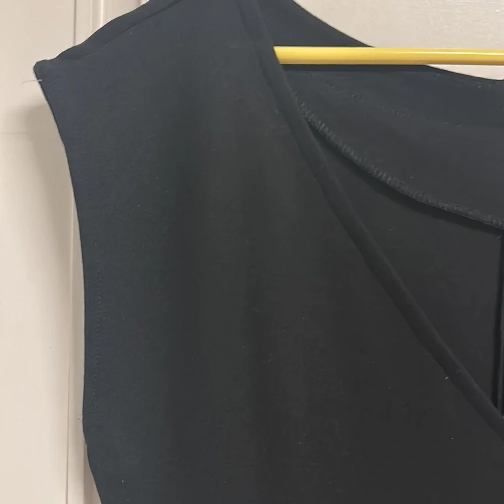 Zara Classic Black sleeveless dress with deep V-neck and zip at the back! NWOT - Picture 5 of 8